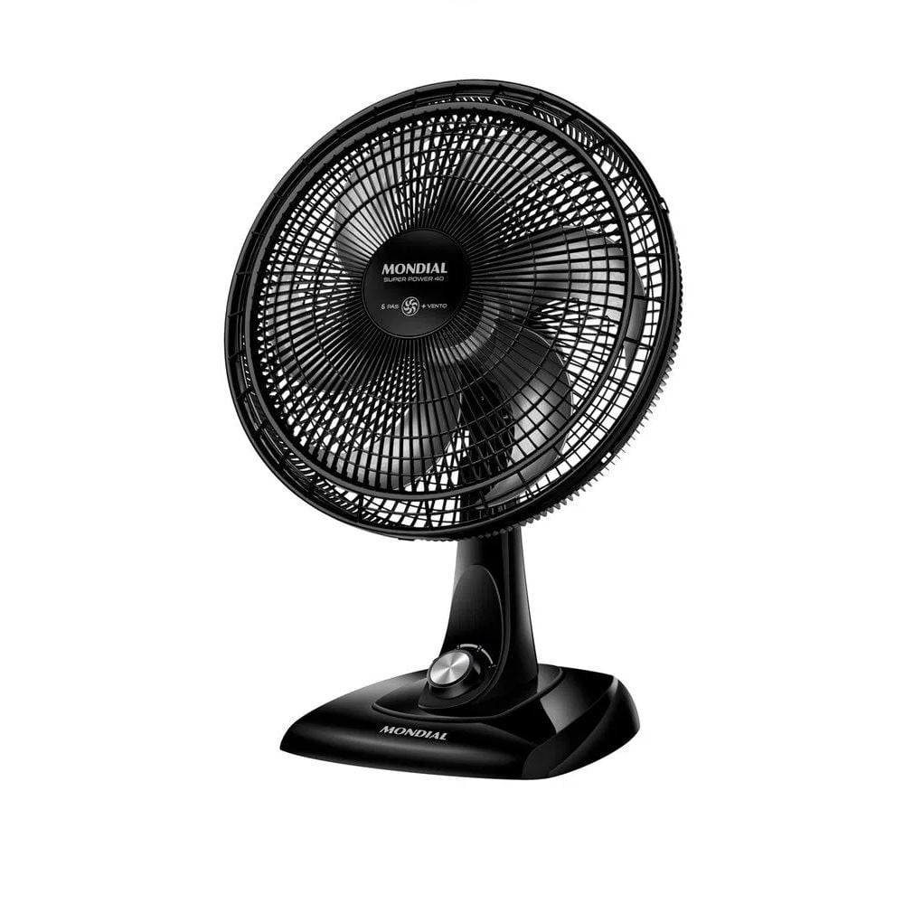 Ventilador de Mesa 6 Pás Super Power 40 VSP-40-B 140W 220V Preto MONDIAL